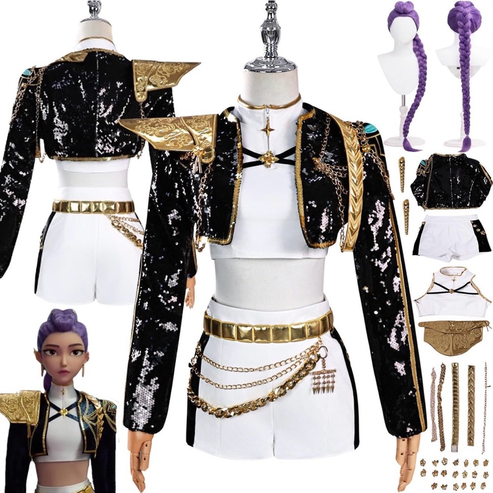 RUMI k-pop demon hunters cosplay costume adult xs
